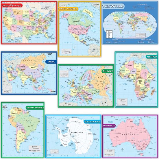 Picture of Teacher Created Resources Map Charts Set, 17in x 22in