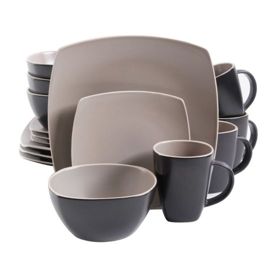 Picture of Gibson Soho Lounge 16-Piece Matte Dinnerware Set, Taupe