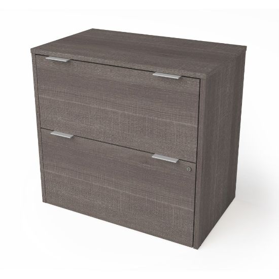 Picture of Bestar i3 Plus 30-1/8inW x 18-1/4inD Lateral 2-Drawer File Cabinet, Bark Gray