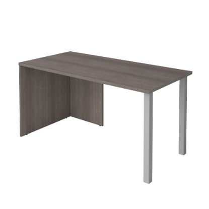 Picture of Bestar i3 Plus 60inW Table Computer Desk With 2 Metal Legs, Bark Gray