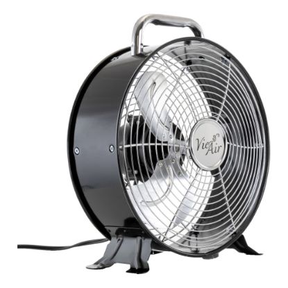 Picture of Vie Air 12in 2-Speed High-Velocity Retro Drum Fan, 14inH x 12inW x 5-3/4inD, Black