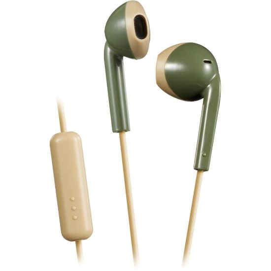 Picture of JVC Retro Earbuds - Stereo - Wired - 46 Ohm - 8 Hz - 20 kHz - Earbud - Binaural - In-ear - 3.28 ft Cable - Khaki, Beige