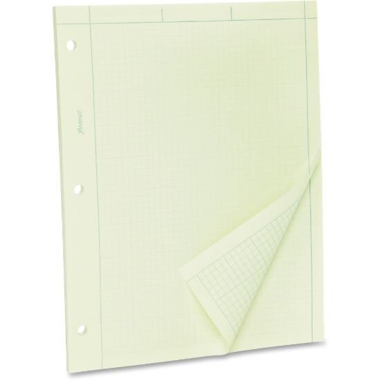 Picture of TOPS Engineers Quadrille Pad, 8.5in x 11in, 100 Sheets, Green Tint