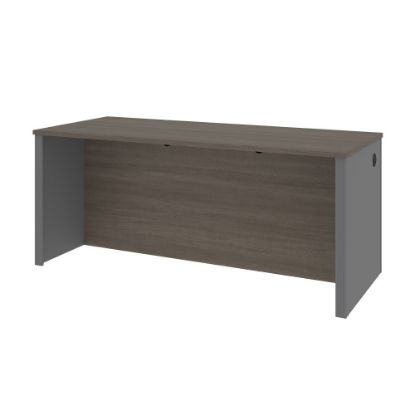 Picture of Bestar Prestige + 72inW Computer Desk Shell, Bark Gray/Slate