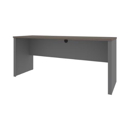 Picture of Bestar Prestige + 72inW Narrow Computer Desk Shell, Bark Gray/Slate