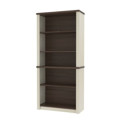 Picture of Bestar Prestige + 67inH Bookcase, White Chocolate/Antigua