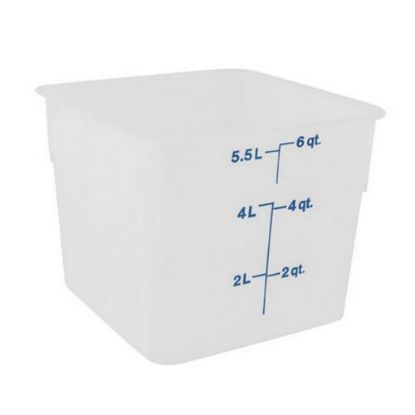 Picture of Cambro CamSquare Food Storage Container, 6 Qt, White