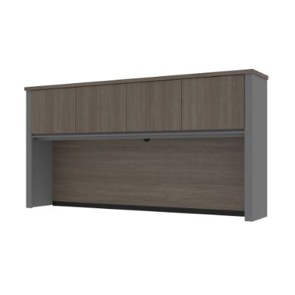 Picture of Bestar Prestige + 72inW Hutch For Desk Shell, Bark Gray/Slate