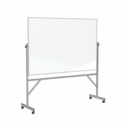 Picture of Ghent Reversible Magnetic Dry-Erase Whiteboard, 48in x 72in, Aluminum Frame With Silver Finish