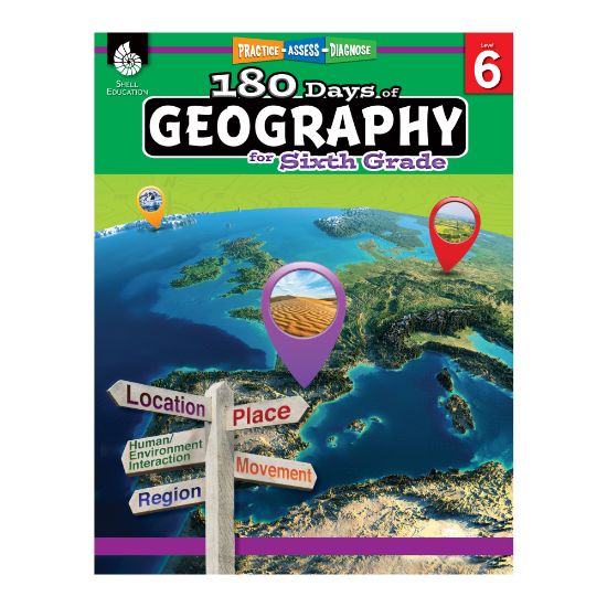 Picture of Shell Education 180 Days Of Geography, Grade 6