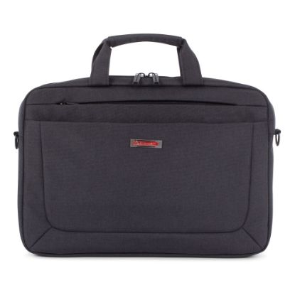 Picture of Swiss Mobility Cadence 2-Section Executive Briefcase With 15.6in Laptop Pocket, Charcoal