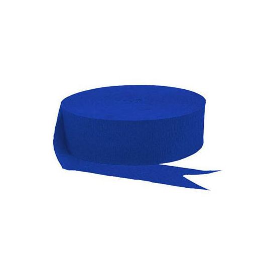 Picture of Amscan Jumbo Crepe Paper Streamers, 500ft, Royal Blue, Pack Of 6 Rolls