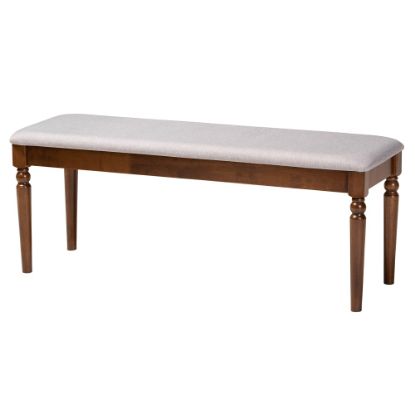 Picture of Baxton Studio Giovanni Dining Bench, Gray/Walnut Brown