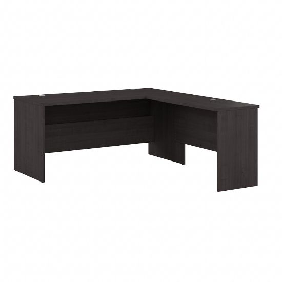 Picture of Bestar Ridgeley 65inW L-Shaped Corner Desk, Charcoal Maple