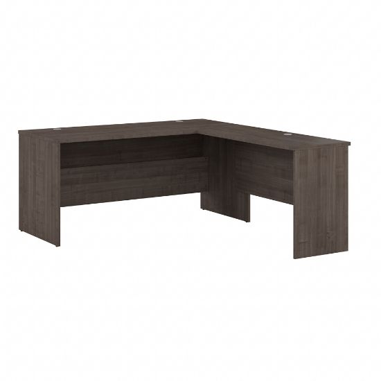 Picture of Bestar Ridgeley 65inW L-Shaped Corner Desk, Medium Gray Maple