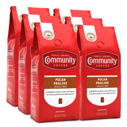 Picture of Community Coffee Arabica Ground Coffee, Pecan Praline, 12 Oz Per Bag, Carton Of 6 Bags