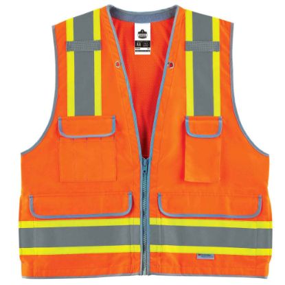 Picture of Ergodyne GloWear Safety Vest, Heavy-Duty Surveyors, Type-R Class 2, Small/Medium, Orange, 8254HDZ