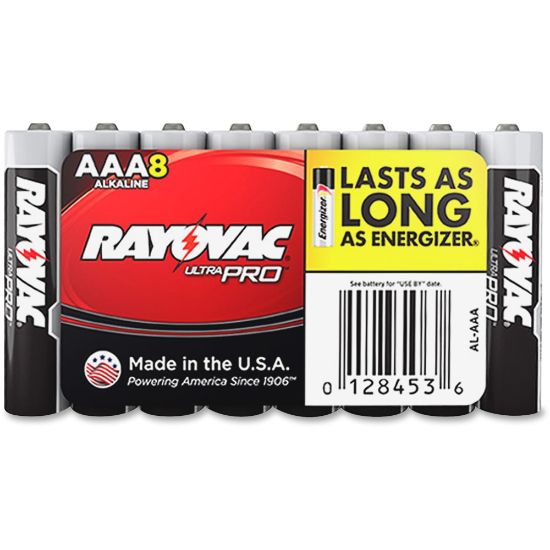 Picture of Rayovac Ultra Pro Alkaline AAA Batteries - For Multipurpose - AAA - 1.5 V DC - 8 / Pack