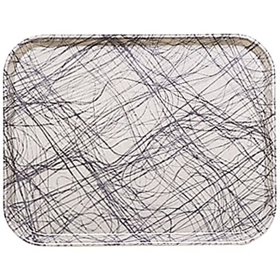 Picture of Cambro Camtray Rectangular Serving Trays, 14in x 18in, Gray Swirl, Pack Of 12 Trays