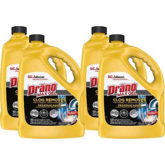 Picture of Drano Max Gel Clog Remover, 128 Oz, Pack Of 4 Cartons