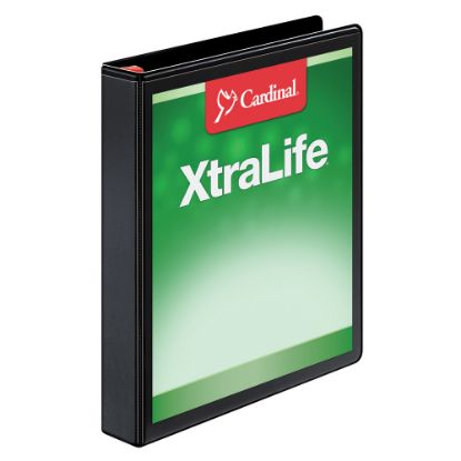 Picture of Cardinal XtraLife Locking Slant-D Ring 3-Ring Binder, 1in D-Rings, Black