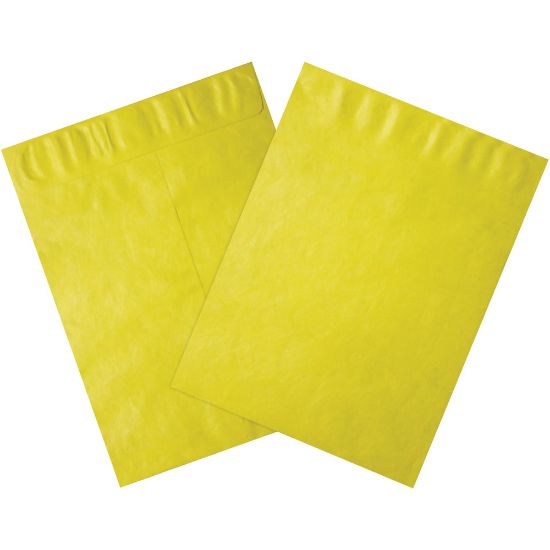 Picture of Tyvek Envelopes, 10in x 13in, Yellow, Pack Of 100