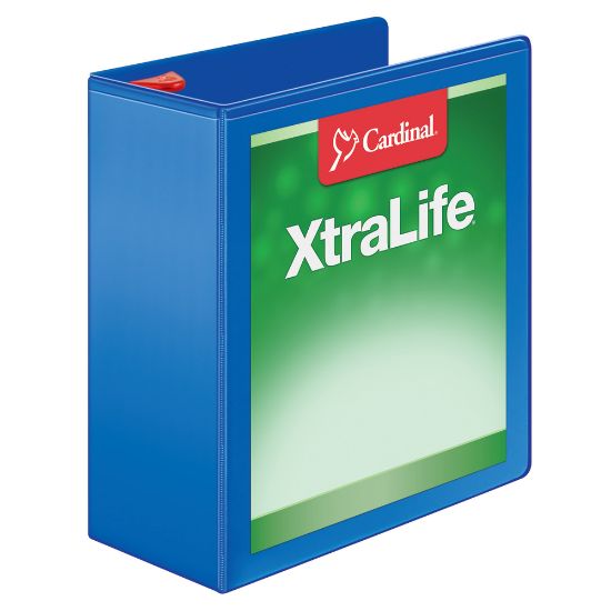 Picture of Cardinal XtraLife Locking Slant-D Ring 3-Ring Binder, 4in D-Rings, Blue