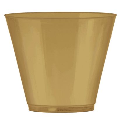 Picture of Amscan Plastic Tumblers, 9 Oz, Gold, Pack Of 72 Tumblers