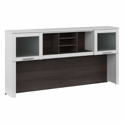 Picture of Bush Furniture Somerset 72inW Desk Hutch, Storm Gray/White, Standard Delivery