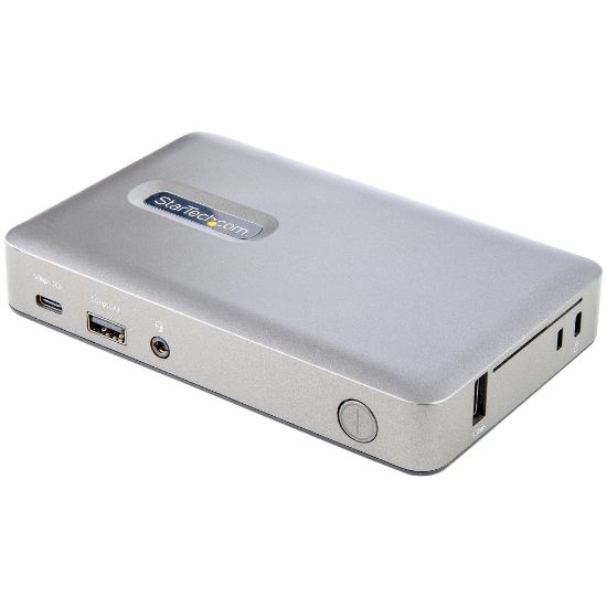 Picture of StarTech.com USB C Dock, USB-C to DisplayPort 4K 30Hz or VGA, 65W PD3.0, 4-Port USB 3.1 Gen 1 Hub, GbE, Universal USB C Docking Station