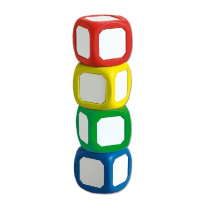 Picture of Learning Advantage Magnetic Dry-Erase Dice, 2in x 2in x 2in, Assorted Colors, Pack Of 4