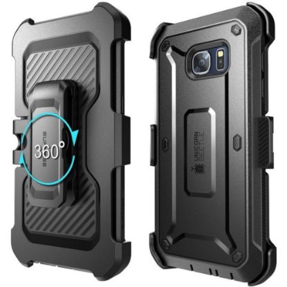 Picture of i-Blason Unicorn Beetle Pro Carrying Case (Holster) Smartphone - Black - Impact Resistant, Shock Resistant, Dust Resistant Port, Debris Resistant Port - Polycarbonate, Thermoplastic Polyurethane (TPU) - Belt Clip