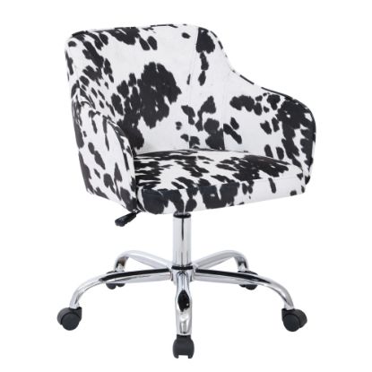 Picture of Office Star Avenue Six Bristol Task Chair, Fabric, Udder Madness Domino/Silver