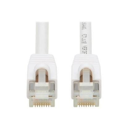 Picture of Tripp Lite Safe-IT Cat6a Ethernet Cable Antibacterial Snagless PoE M/M 3ft  - 10 Gbit/s - Shielding - Gold Plated Contact - CMX - 26 AWG - White