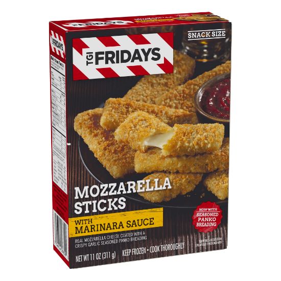 Picture of TGI Fridays Mozzarella Sticks With Marinara Sauce, 11 Oz, Pack Of 4 Meals