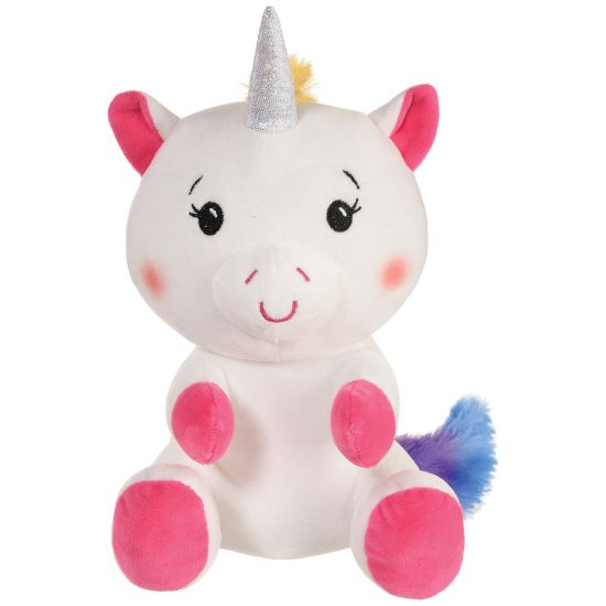 Picture of Amscan Plush Unicorn Balloon Weights, 9-15/16in, White, Pack Of 2 Weights