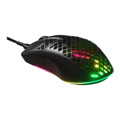 Picture of SteelSeries Aerox 3 2022 Edition - Mouse - ergonomic - right-handed - optical - 6 buttons - wired - USB - onyx black matte - color box