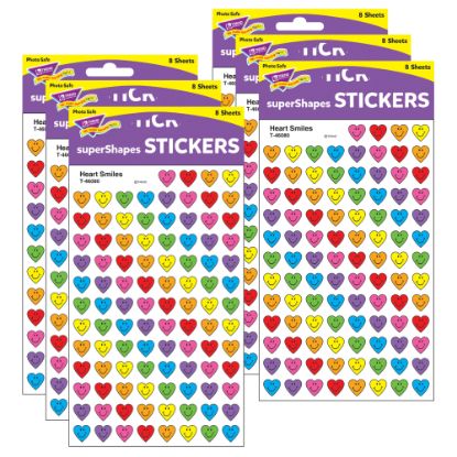 Picture of Trend superShapes Stickers, Heart Smiles, 800 Stickers Per Pack, Set Of 6 Packs