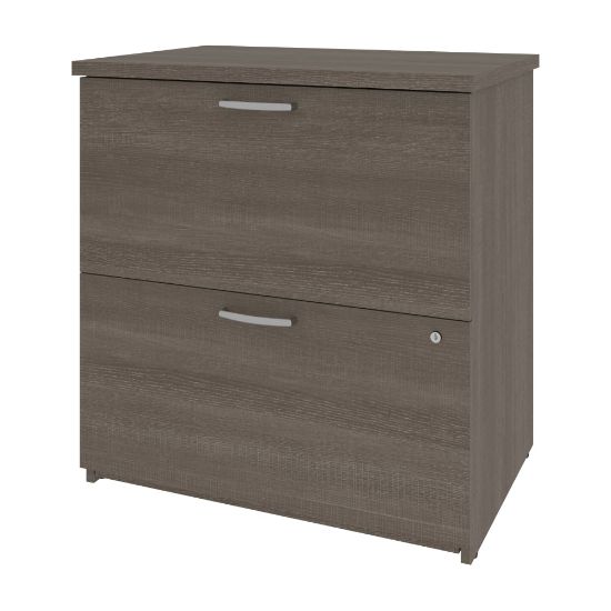 Picture of Bestar Universel 28-5/16inW x 19-5/8inD Lateral 2-Drawer File Cabinet, Bark Gray