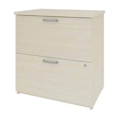 Picture of Bestar Universel 28-5/16inW x 19-5/8inD Lateral 2-Drawer File Cabinet, White Chocolate