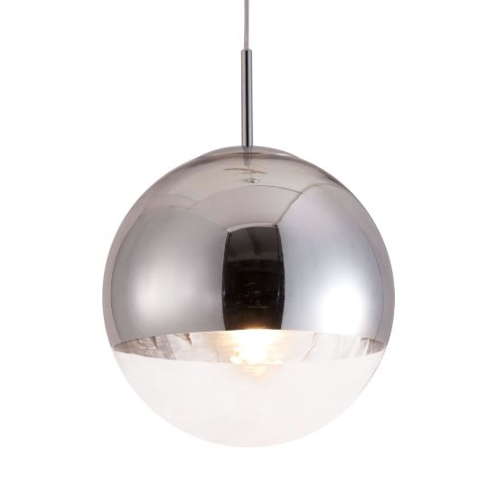 Picture of Zuo Modern Kinetic Ceiling Lamp, 11-4/5inW, Clear Glass/Chrome Base