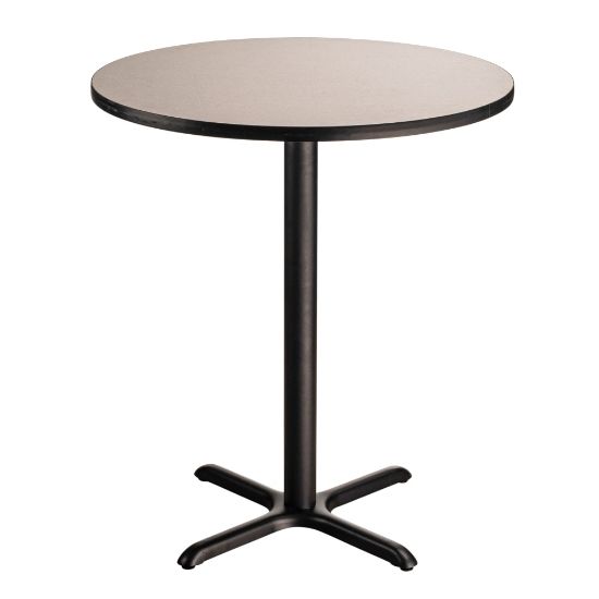 Picture of National Public Seating Cafe Table, 42inH x 36inW x 36inD, Gray Nebula/Black