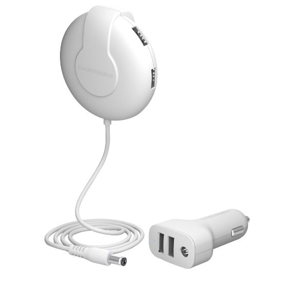 Picture of ChargeHub V6 Shareable Car Charger, White, CRG-V6-002