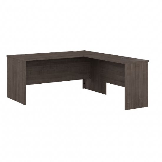 Picture of Bestar Logan 65inW L-Shaped Corner Desk, Medium Gray Maple