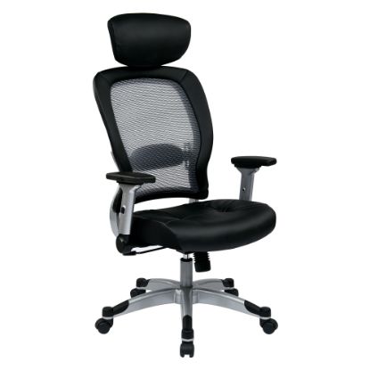 Picture of Office Star SPACE Seating Professional Ergonomic Light Air Grid High-Back Chair, Black/Platinum