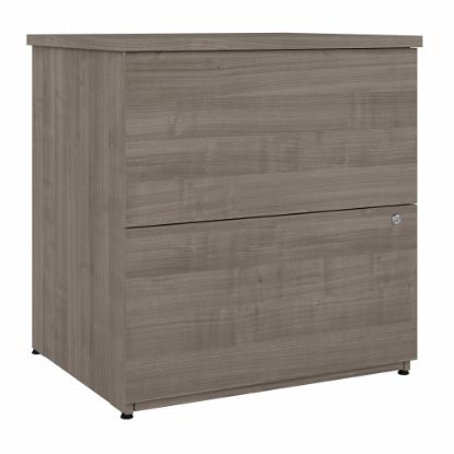 Picture of Bestar Logan 27-15/16inW x 23-5/8inD Lateral 2-Drawer File Cabinet, Silver Maple