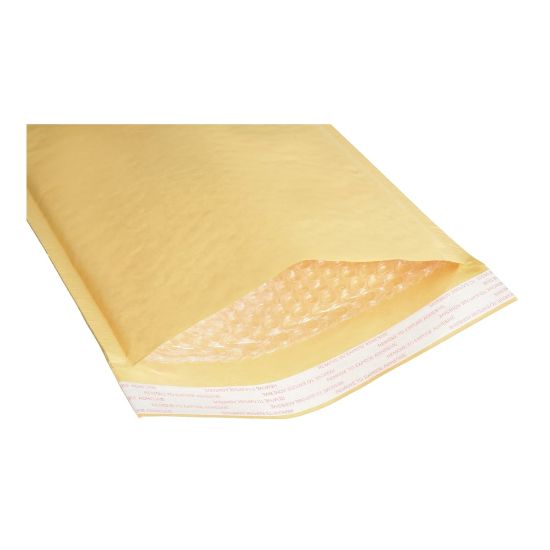 Picture of SKILCRAFT Sealed Air Jiffylite Cushioned Mailers, #3, 14-1/2in x 8-1/2in, Golden Yellow Kraft, Pack Of 100 Mailers (AbilityOne 8105-00-117-9870)