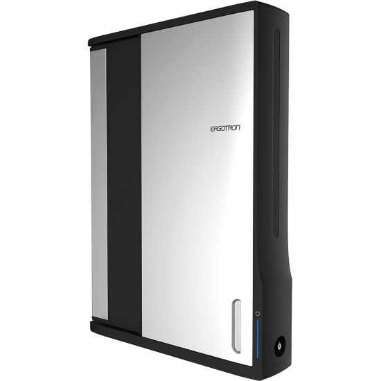 Picture of Ergotron Zip12 Charging Wall Cabinet - Up to 12in Screen Support - 44.40 lb Load Capacity - 35.6in Height x 26.4in Width x 5.9in Depth - Wall Mountable - Steel - Black, Silver