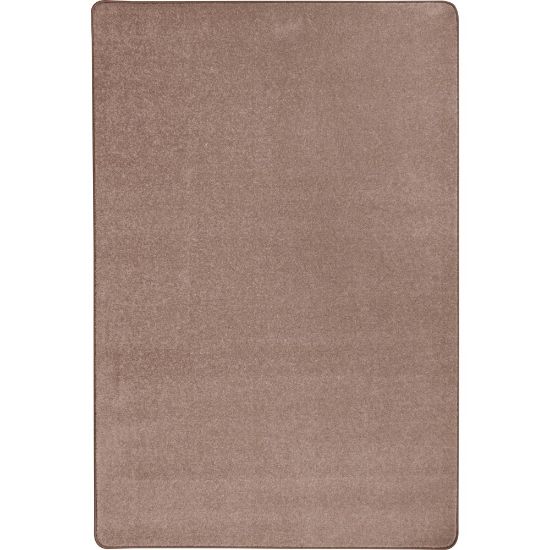 Picture of Joy Carpets Kid Essentials Solid Color Rectangle Area Rug, Endurance, 12ft x 6ft, Taupe