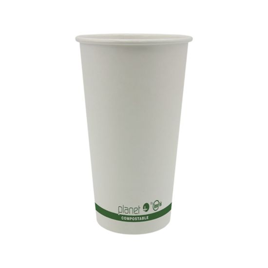 Picture of Planet+ Compostable Hot Cups, 20 Oz, White, Pack Of 500 Cups